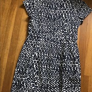 JCrew Sz 12 Navy and white dress